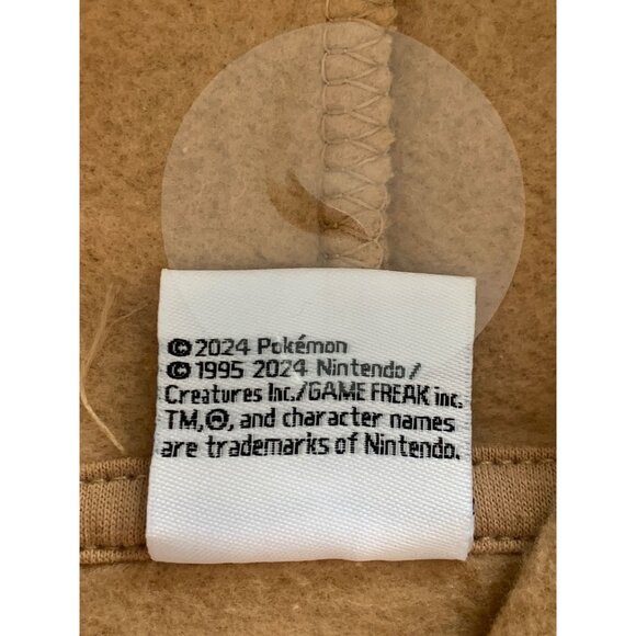 Pokemon Boys Tan Hoodie With Pikachu Embroidered Design Kangaroo Pocket Small - Picture 8 of 10